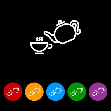 Kupası ve çaydanlık simgesi