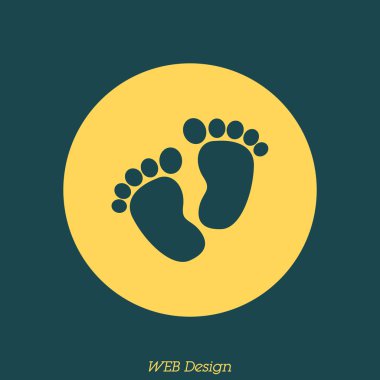 Çocuk iki ayak izleri