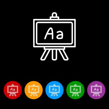 okul blackboard harfleri ile