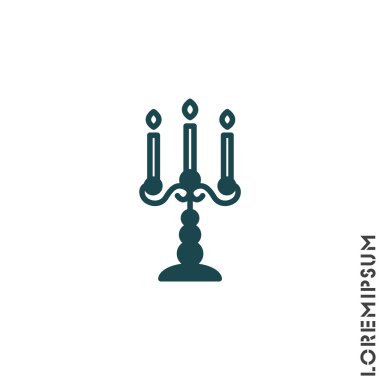 basit şamdan simgesi