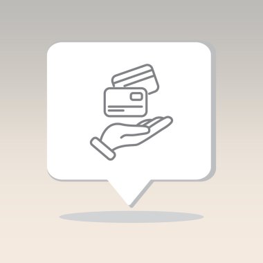 Kredi kartı elinde.