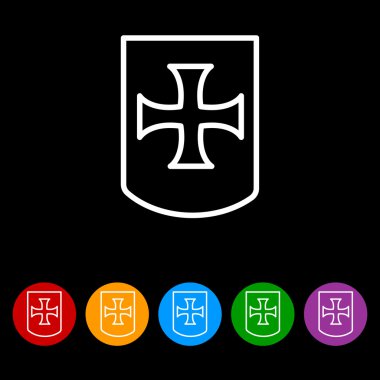 basit kalkan kutsal kişilerin resmi