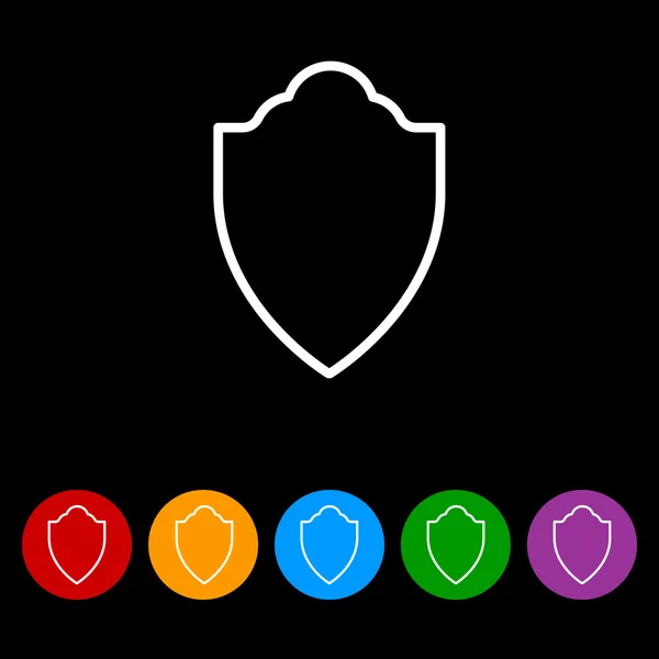 Pictogram eenvoudige schild — Stockvector