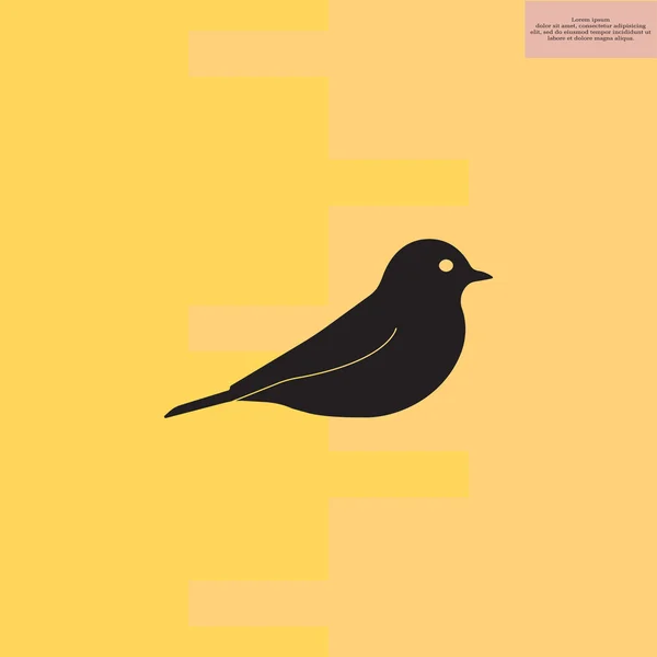 Kleine Vogel-Ikone — Stockvektor
