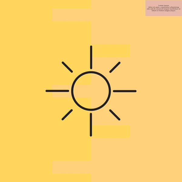 Icône soleil simple — Image vectorielle