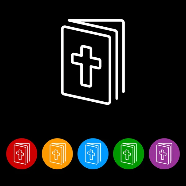 La Biblia, el icono de la Sagrada Escritura — Vector de stock