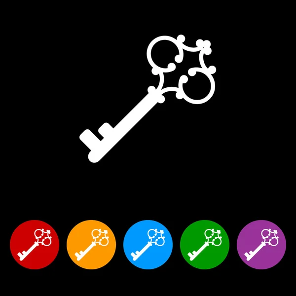 Eenvoudige sleutel-pictogram — Stockvector