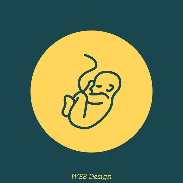 Embryo, baby symbool — Stockvector