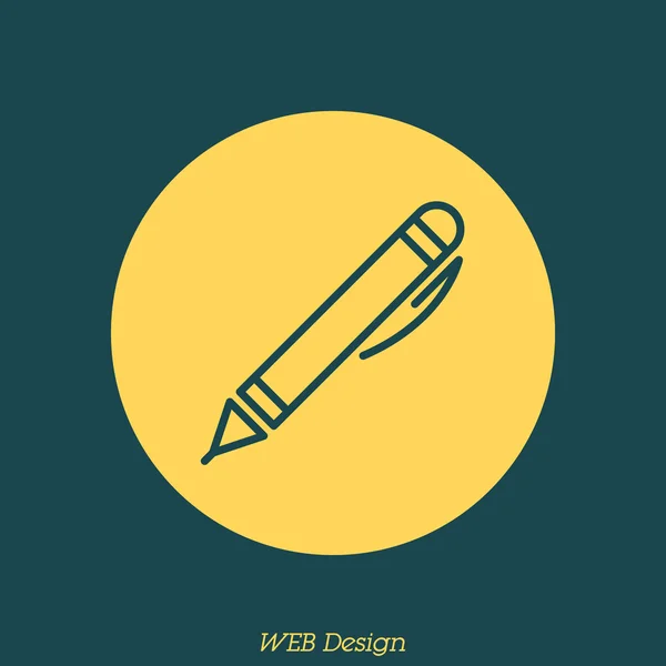 Icône de stylo simple — Image vectorielle