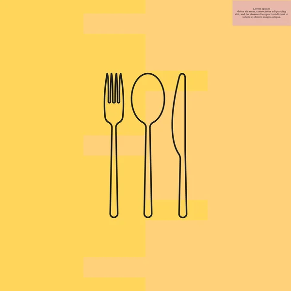 Simple cutlery icon — Stock Vector