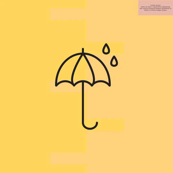Ícone de guarda-chuva simples — Vetor de Stock