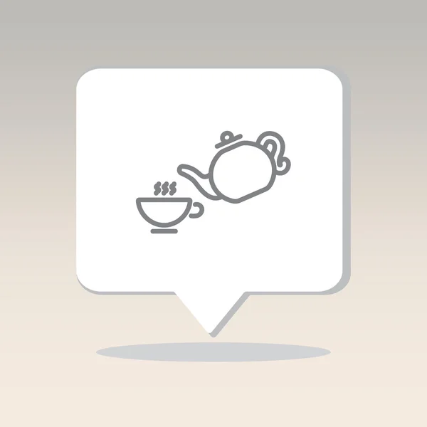 Чашка и значок чайник — стоковый вектор
