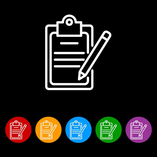 Checklista med pennikonen — Stock vektor