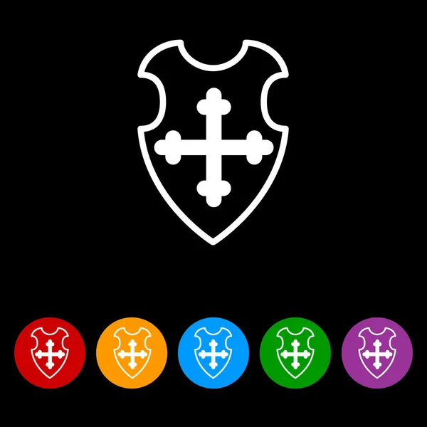 Icono de escudo simple — Vector de stock