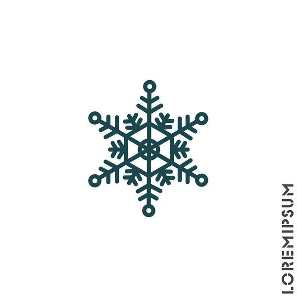 シンプルな雪の結晶のアイコン — ストックベクタ