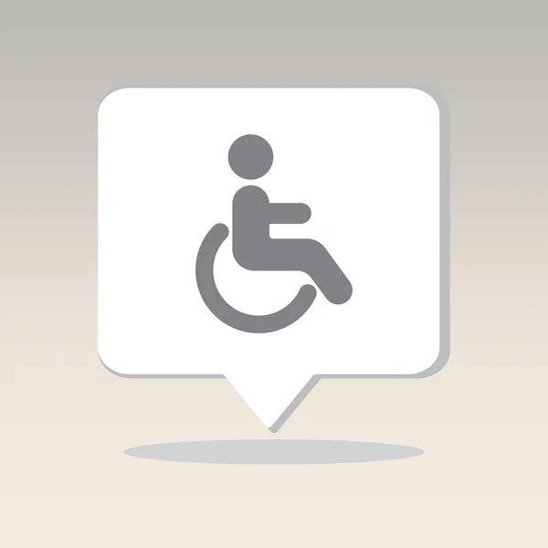 Icono humano discapacitado — Vector de stock