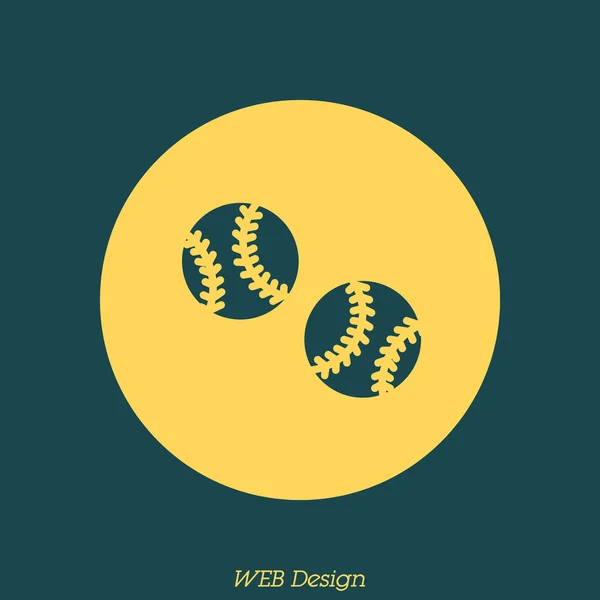 Ícone de bolas de beisebol — Vetor de Stock