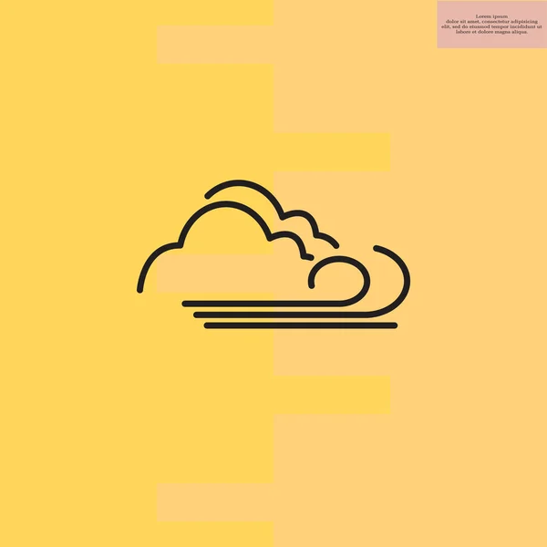 Wolken- und Windsymbol — Stockvektor