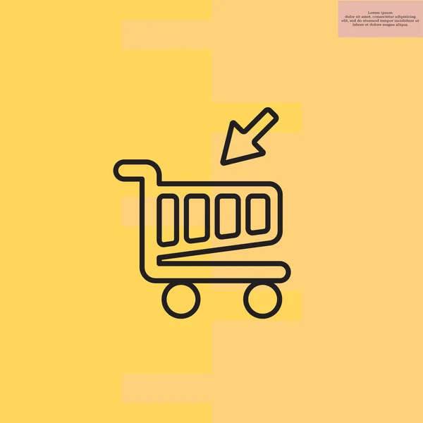 Ícone do carrinho de compras — Vetor de Stock