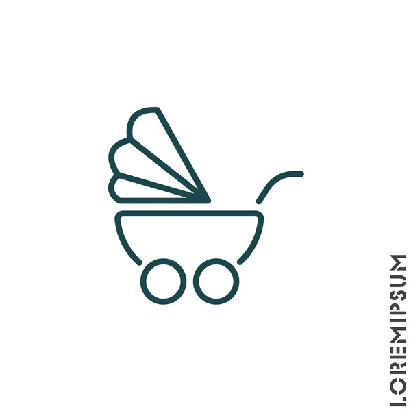 Enkel barnvagn — Stock vektor