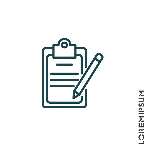 Checklist with pencil icon — Stock Vector