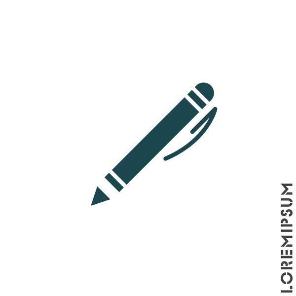 Icono de pluma simple — Vector de stock