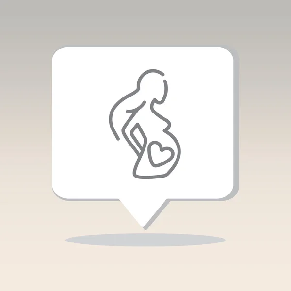 Εικονίδιο εγκύου γυναίκας — Διανυσματικό Αρχείο