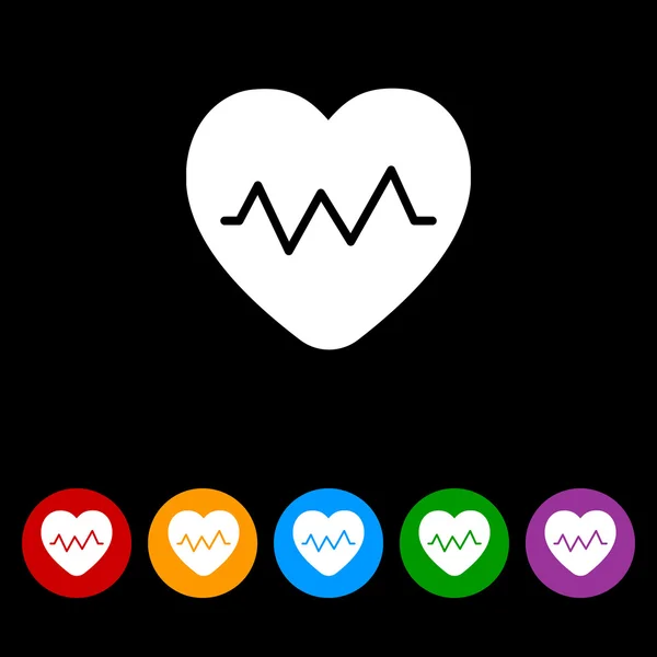 Szív cardiogram, szívverés — Stock Vector