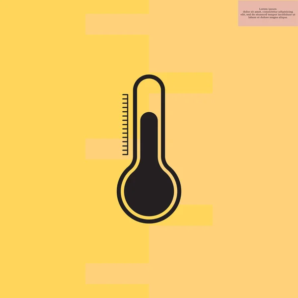 Eenvoudige Thermometer pictogram — Stockvector