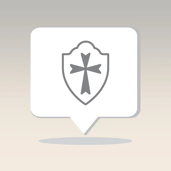 Icono de escudo simple — Archivo Imágenes Vectoriales