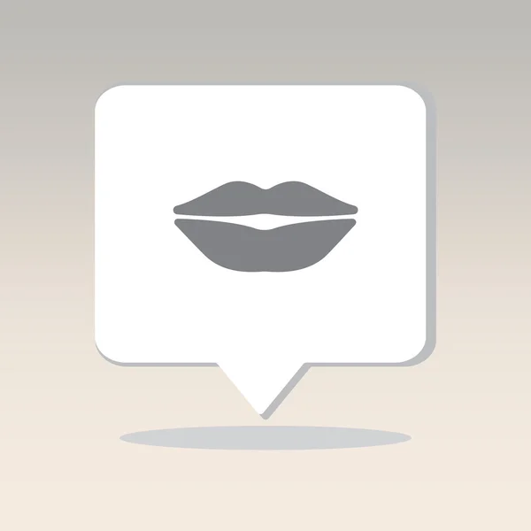 Icono de labios femeninos — Vector de stock
