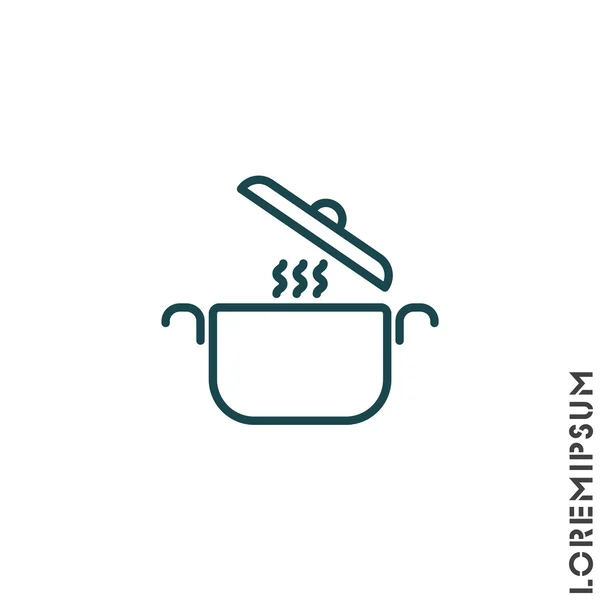Кухня каструлю значок — стоковий вектор