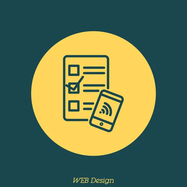 Lista de verificación y teléfono inteligente — Archivo Imágenes Vectoriales