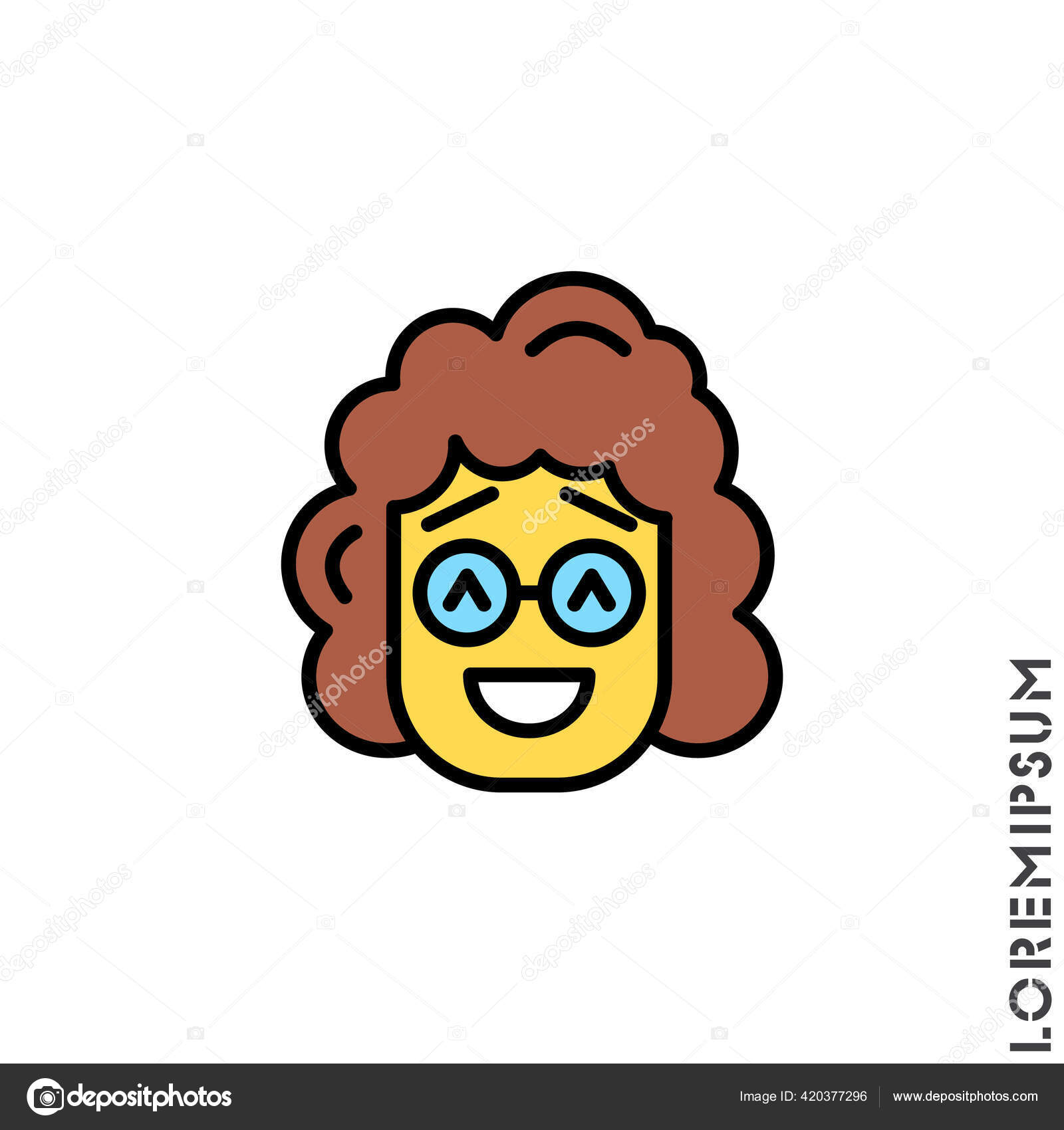 Lacheln Gelbes Vektormadchen Frauensymbol Gluckliches Symbol Stilschild Fur Mobiles Konzept Vektorgrafik Lizenzfreie Grafiken C Ppvector Depositphotos