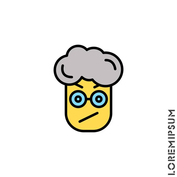 Rapaz Amarelo Zangado Vetor Ícones Furious Face Emoticon Icon Ilustração — Vetor de Stock
