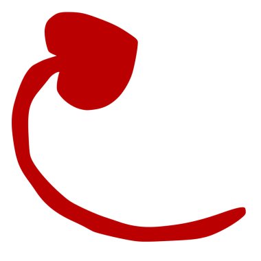 Dinamik kırmızı soyut şekil, süpürücü bir eğri, vektör illüstrasyonuna dönüşüyor