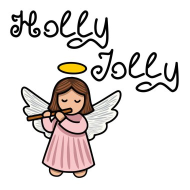 Kanatlarıyla flüt çalan, neşeli 