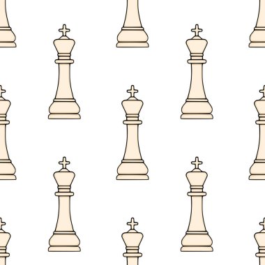 Biçimlendirilmiş açık bej satranç taşlarının kusursuz vektör şablonu, beyaz arkaplanda siyah çizgiler, minimalist ve klasik bir oyun temasını çağrıştırıyor.