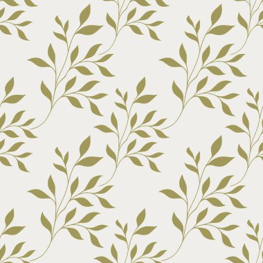 Narin zeytin dalları ve Bulut Dansçısı arka planında yaprakları olan zarif, pürüzsüz vektör deseni, doğal bir sükunet ve minimalist karmaşıklığı çağrıştırıyor..