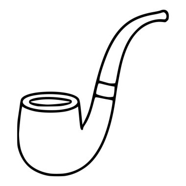Simple vector illustration of a classic pipe, isolated on white background