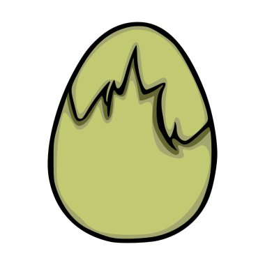 Soyut dinozor yumurtası çizim vektörü, stilize tarih öncesi yaratık sembolü