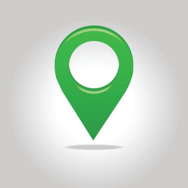Coğrafi konum PIN. Harita işaretçi simgesi.