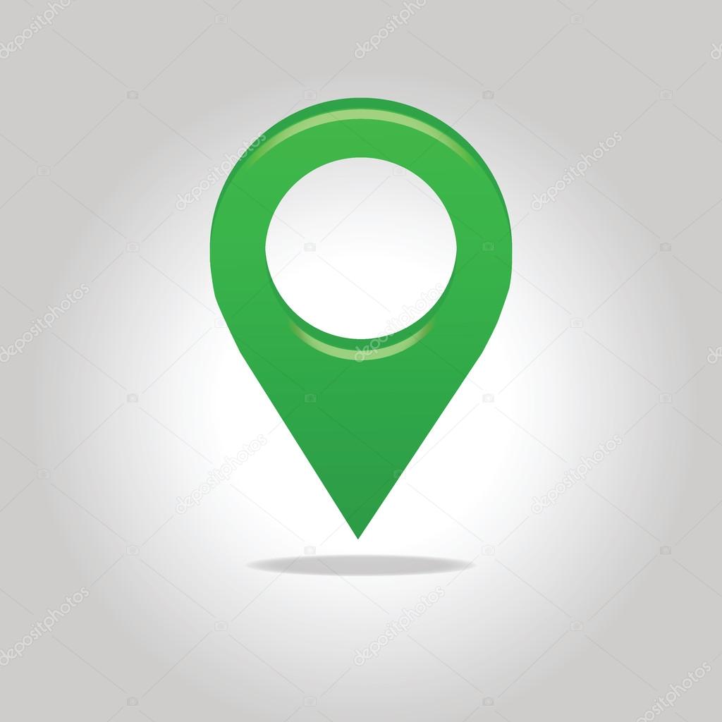 Geo location pin. Map pointer icon.