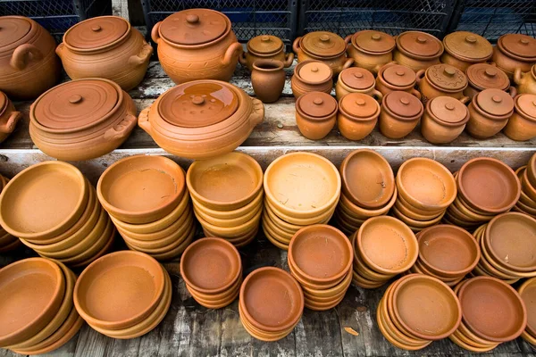 Töpferwaren Küchenutensilien Werden Georgien Verkauft Geschirr — Stockfoto