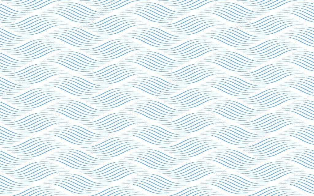 Abstract wavy winding blue and white background 