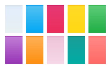 Malzeme tasarımı gradyan arkaplan vektörü seti