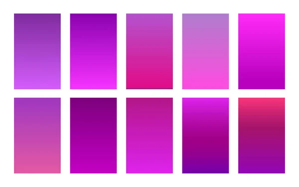 Purpurowy zestaw tła gradientowego koloru — Wektor stockowy