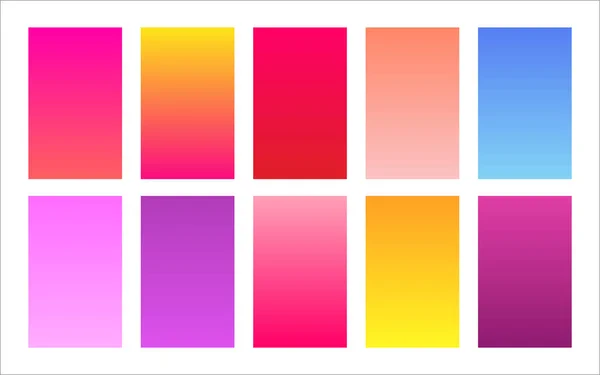 Floral color palette gradient background set — Vector de stock