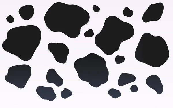 Textura estampada de vaca manchada en blanco y negro — Vector de stock
