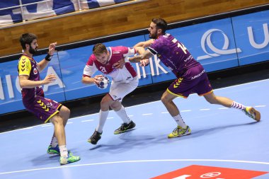 Kharkiv, Ukrayna - 22 Eylül: Hc Motor Zaporozhye ve Hbc Nantes arasında Ehf Erkekler Şampiyonlar Ligi maçı